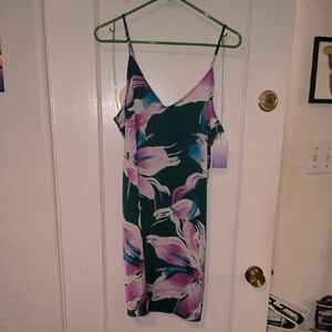 NWT Stars Above | Floral Midi Dress in Green and Pink